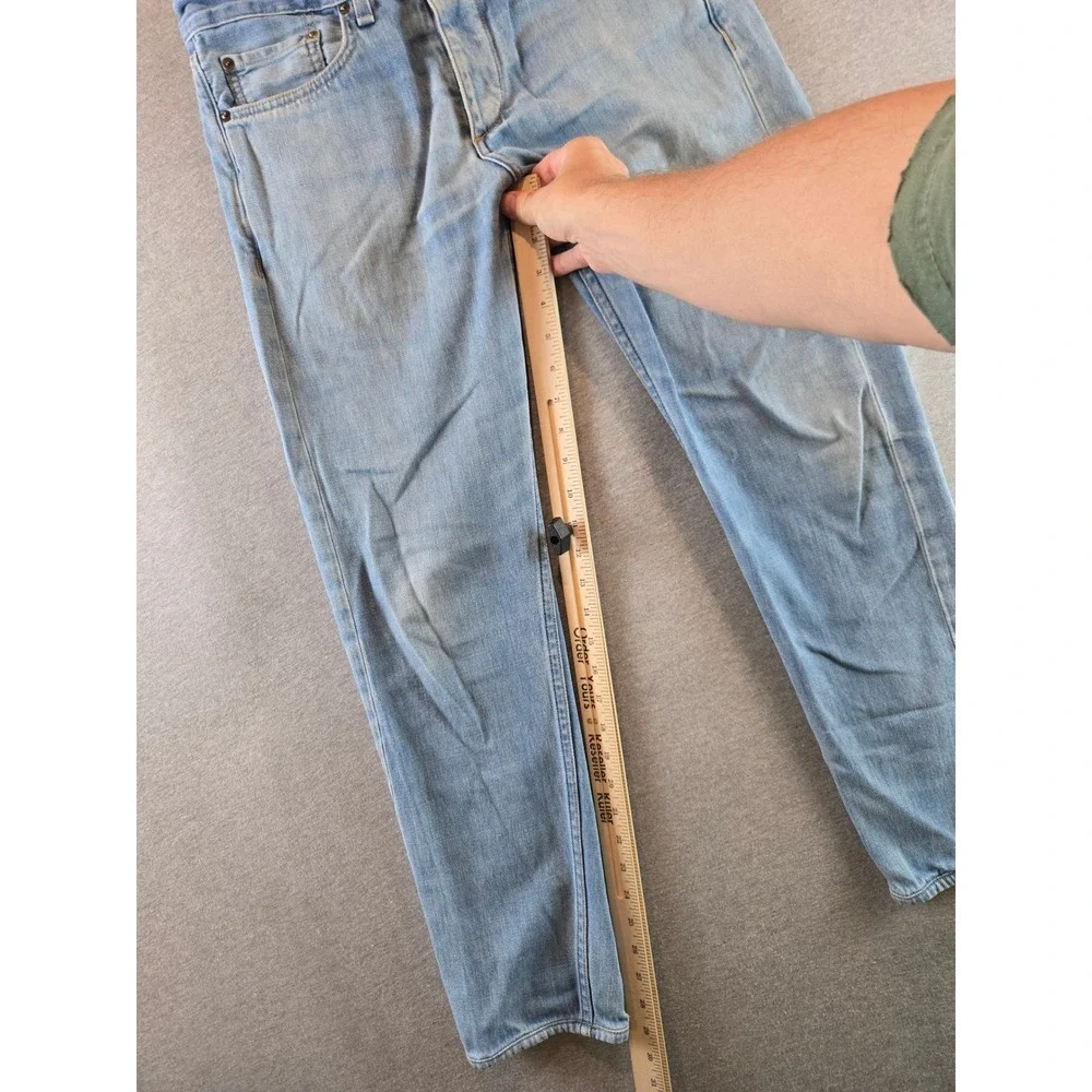 Rag & Bone Jeans Mens 31x29‎ Light Wash Fit 2 Slim Leg Button Fly Made in USA